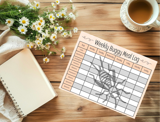 Reptile Meal Calendar: Insect Feeding Tracker (Digital Download)